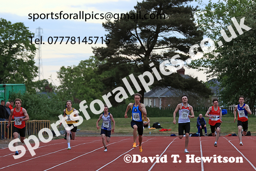The 200 metres, 2025 NEGP No 2, Monkton Stadium, Wednesday, May 28th. Photo: David T. Hewitson/Sports for All Pics